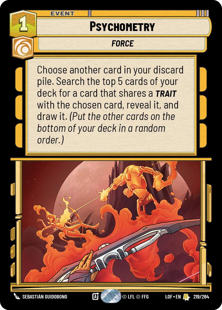 Psychometry (219/264) (219/264) [Legends of the Force] | Shuffle n Cut Hobbies & Games