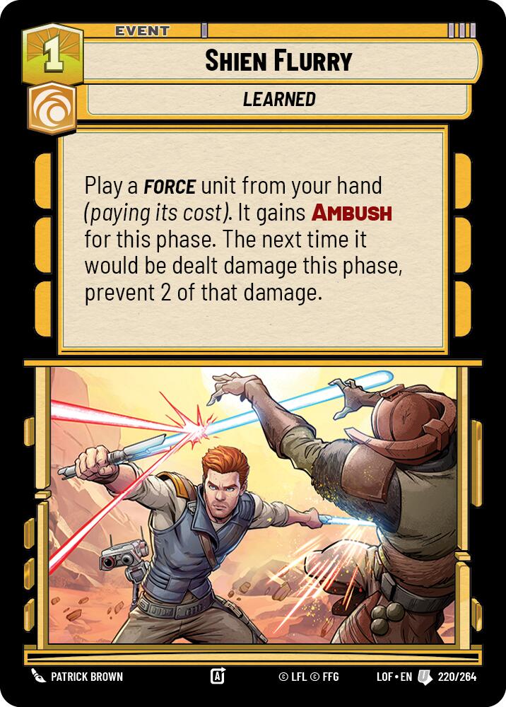 Shien Flurry (220/264) (220/264) [Legends of the Force] | Shuffle n Cut Hobbies & Games