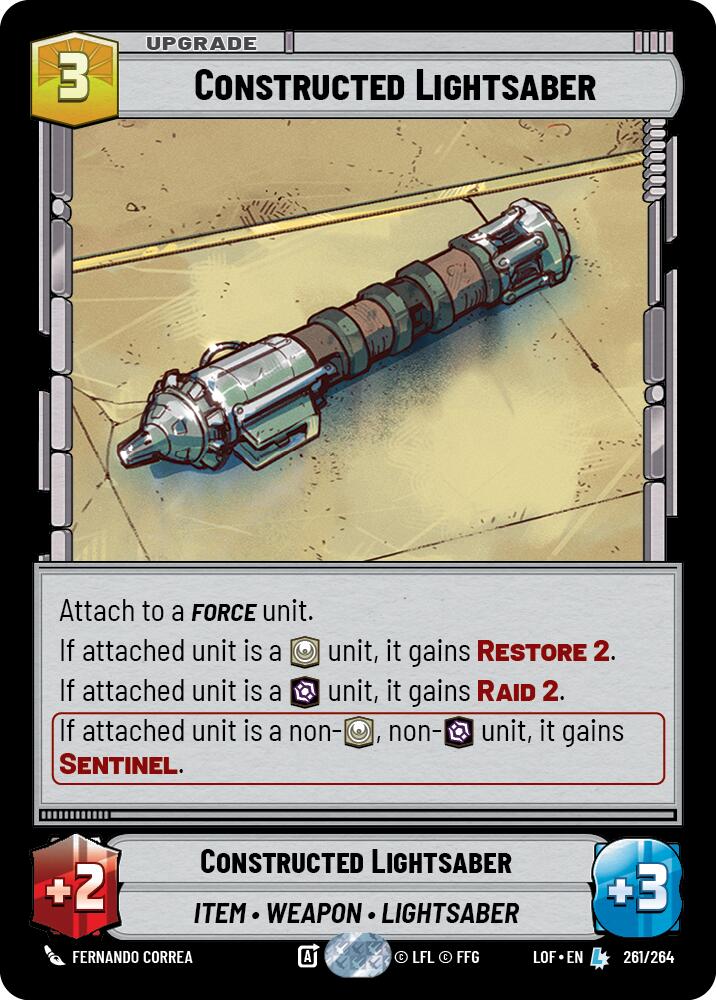 Constructed Lightsaber (261/264) (261/264) [Legends of the Force] | Shuffle n Cut Hobbies & Games