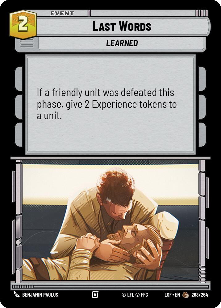 Last Words (263/264) (263/264) [Legends of the Force] | Shuffle n Cut Hobbies & Games