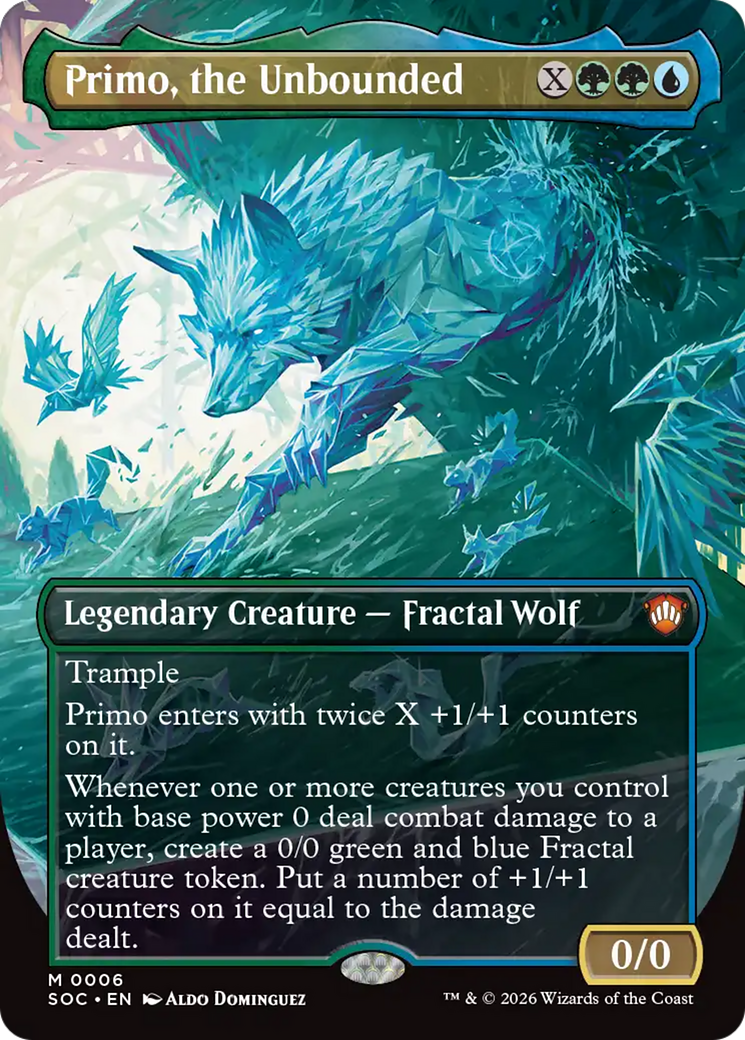 Primo, the Unbounded (Borderless) [Secrets of Strixhaven Commander] | Shuffle n Cut Hobbies & Games