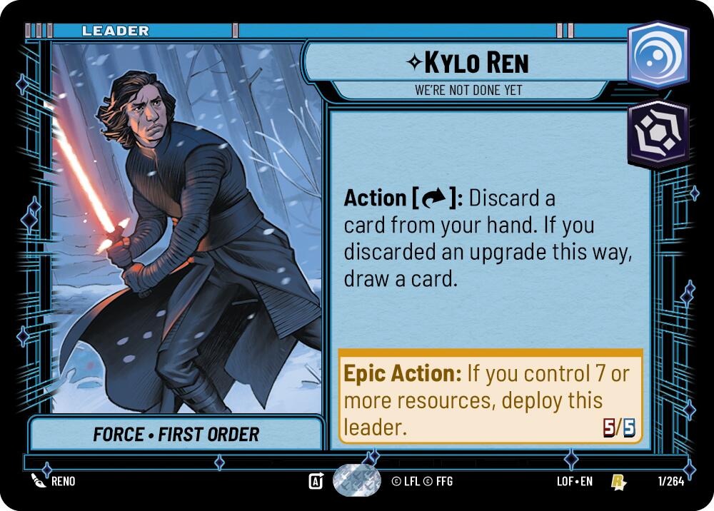 Kylo Ren - We're Not Done Yet (001/264) (001/264) [Legends of the Force] | Shuffle n Cut Hobbies & Games