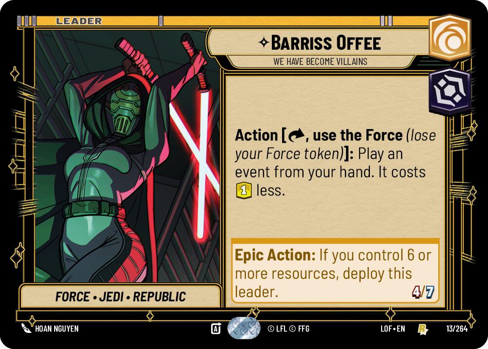 Barriss Offee - We Have Become Villains (013/264) (013/264) [Legends of the Force] | Shuffle n Cut Hobbies & Games