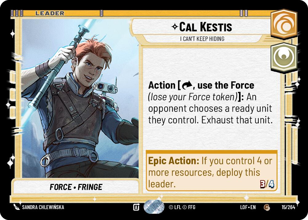Cal Kestis - I Can't Keep Hiding (015/264) (015/264) [Legends of the Force] | Shuffle n Cut Hobbies & Games