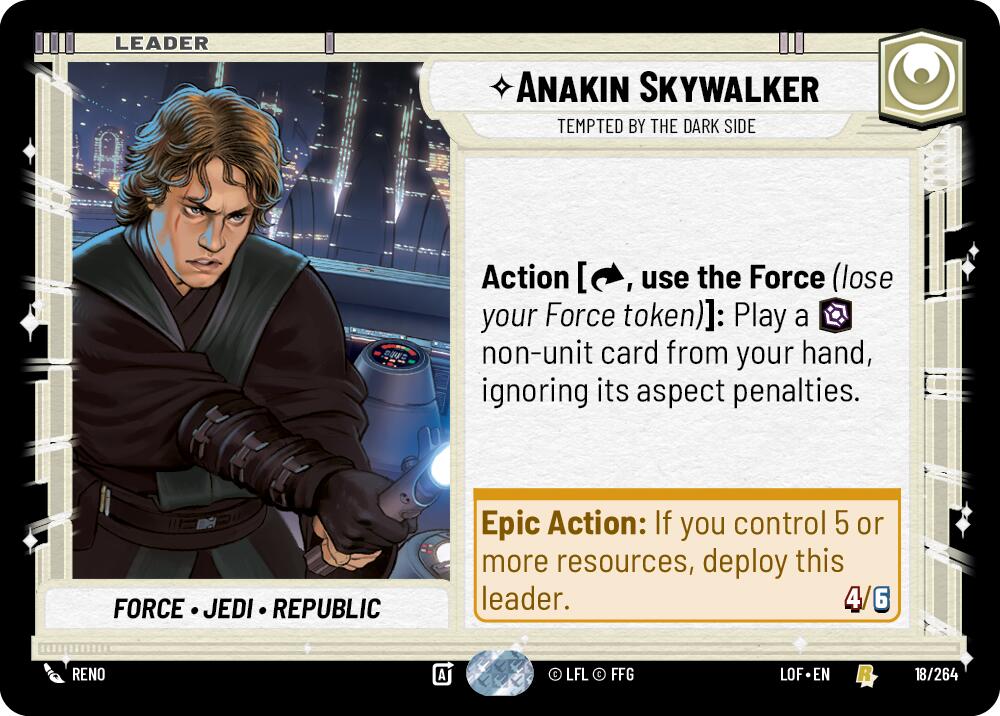 Anakin Skywalker - Tempted by the Dark Side (018/264) (018/264) [Legends of the Force] | Shuffle n Cut Hobbies & Games