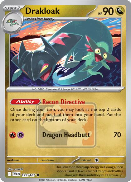 Drakloak (129/167) [League & Championship Cards] | Shuffle n Cut Hobbies & Games