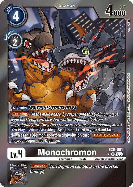 Monochromon [EX9-051] (Limited Foil) [Versus Monsters] | Shuffle n Cut Hobbies & Games
