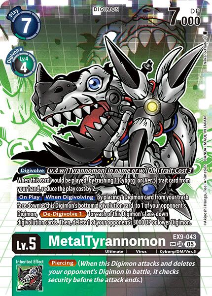MetalTyrannomon [EX9-043] (SP) [Versus Monsters] | Shuffle n Cut Hobbies & Games