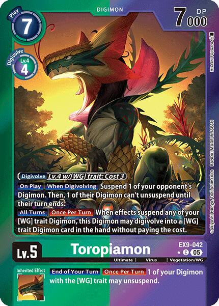 Toropiamon [EX9-042] (Limited Foil) [Versus Monsters] | Shuffle n Cut Hobbies & Games