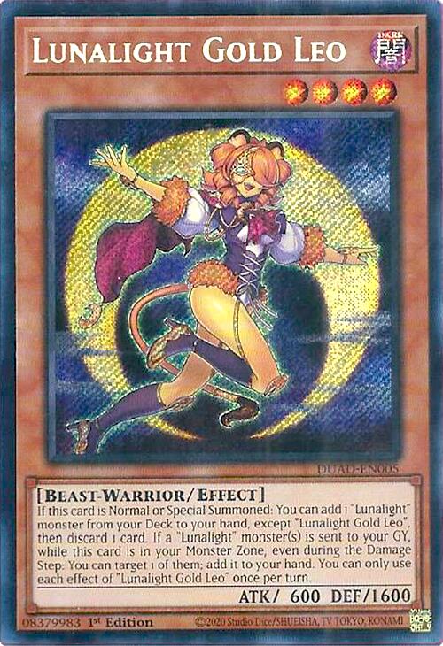 Lunalight Gold Leo [DUAD-EN005] Secret Rare | Shuffle n Cut Hobbies & Games