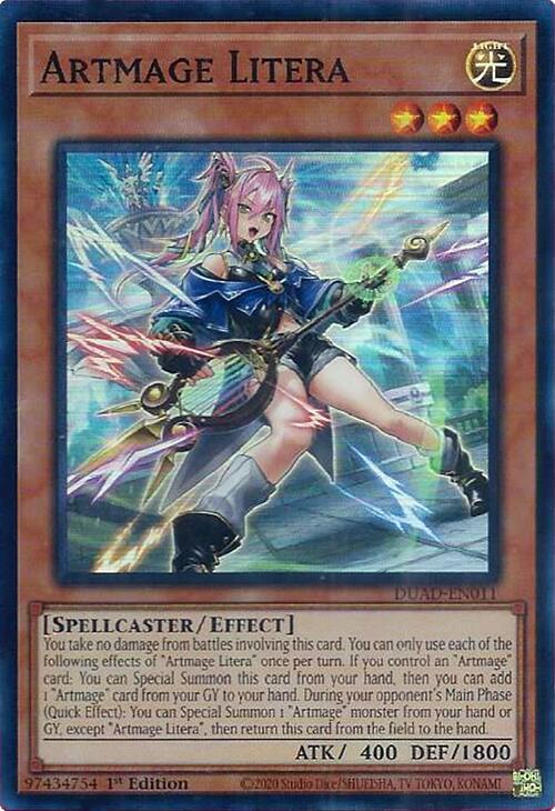 Artmage Litera [DUAD-EN011] Super Rare | Shuffle n Cut Hobbies & Games