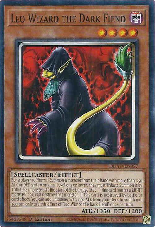 Leo Wizard the Dark Fiend [DUAD-EN027] Common | Shuffle n Cut Hobbies & Games
