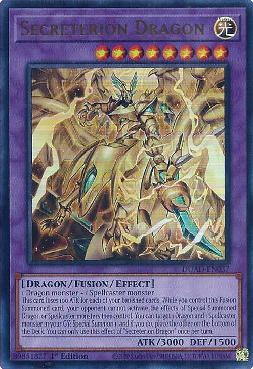 Secreterion Dragon [DUAD-EN037] Ultra Rare | Shuffle n Cut Hobbies & Games