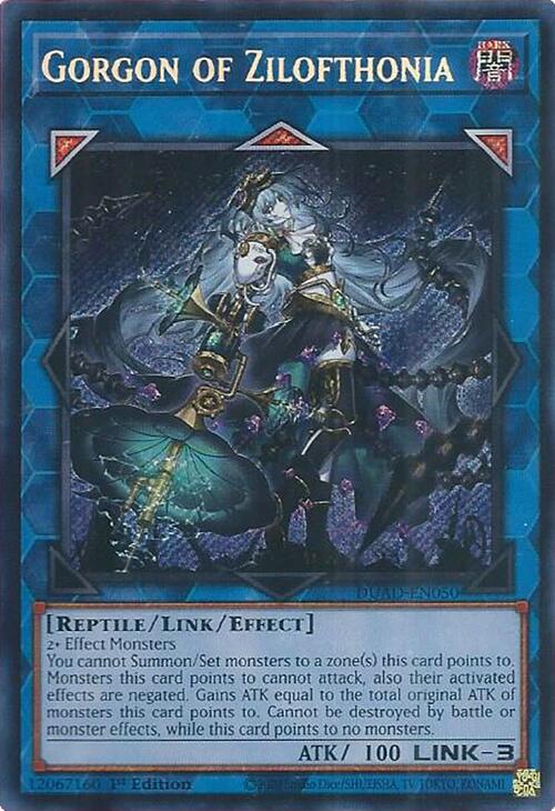 Gorgon of Zilofthonia [DUAD-EN050] Secret Rare | Shuffle n Cut Hobbies & Games
