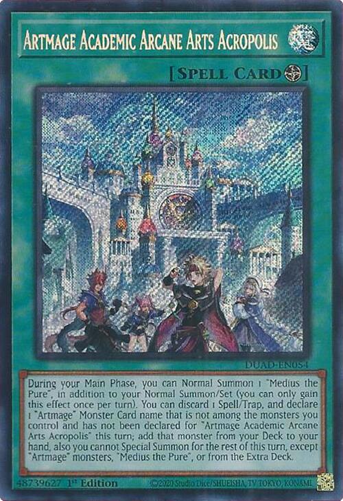 Artmage Academic Arcane Arts Acropolis [DUAD-EN054] Secret Rare | Shuffle n Cut Hobbies & Games