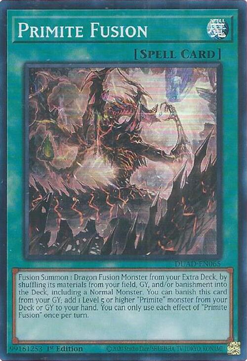 Primite Fusion [DUAD-EN065] Super Rare | Shuffle n Cut Hobbies & Games