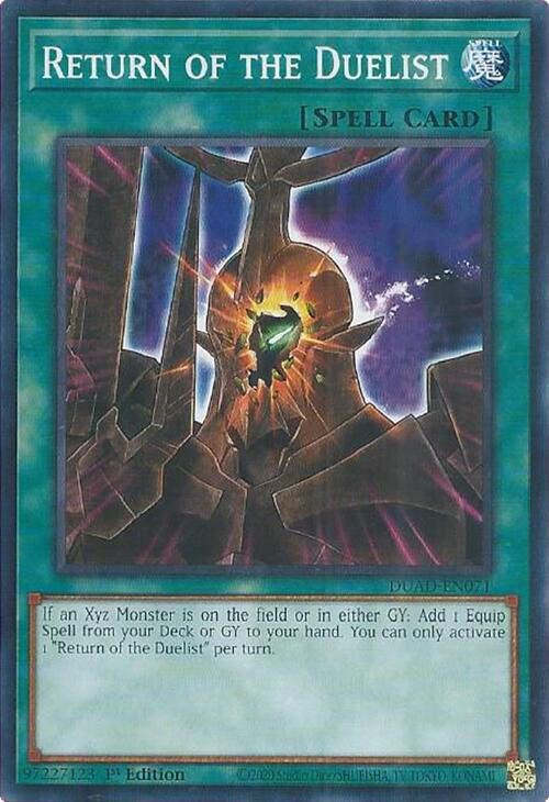 Return of the Duelist (card) [DUAD-EN071] Common | Shuffle n Cut Hobbies & Games