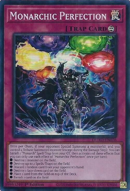 Monarchic Perfection [DUAD-EN076] Super Rare | Shuffle n Cut Hobbies & Games