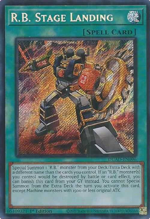 R.B. Stage Landing [DUAD-EN096] Secret Rare | Shuffle n Cut Hobbies & Games