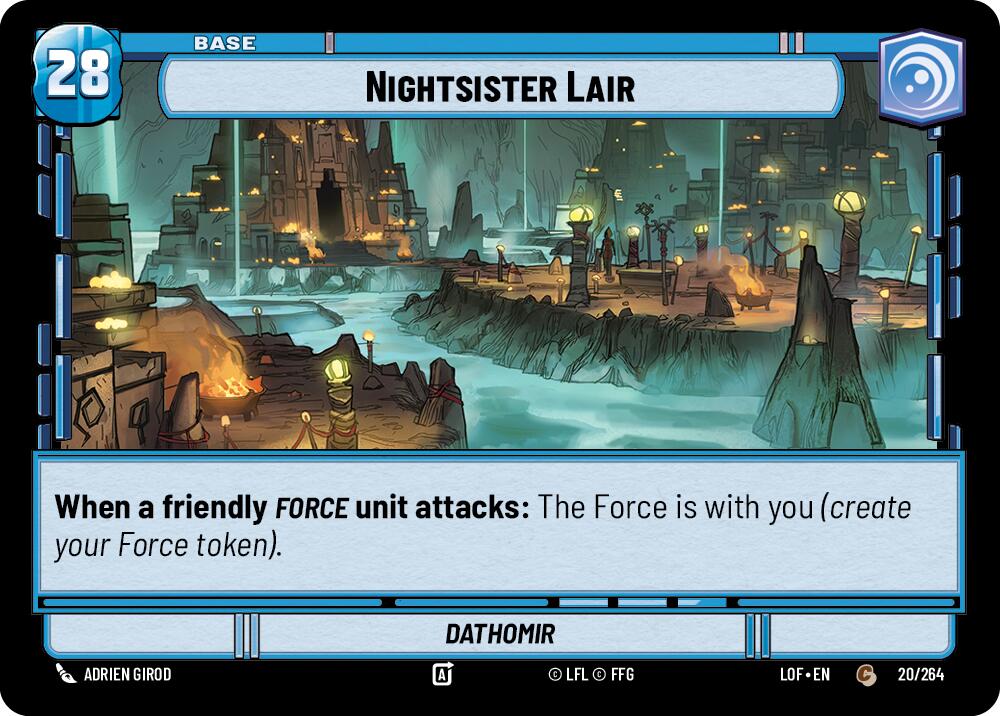 Nightsister Lair // Shield (020/264 // T02/T03) (020/264 // T02/T03) [Legends of the Force] | Shuffle n Cut Hobbies & Games
