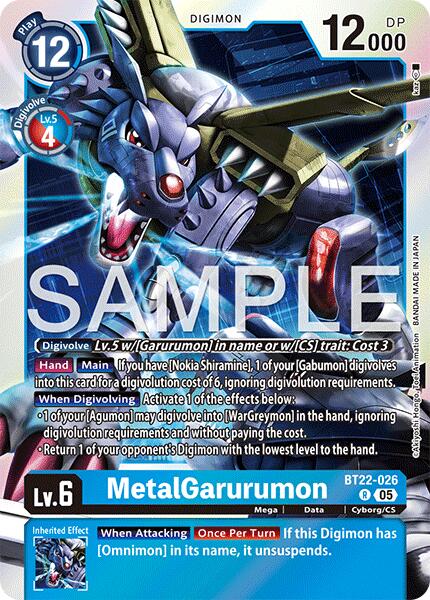 MetalGarurumon [BT22-026] [Cyber Eden] | Shuffle n Cut Hobbies & Games