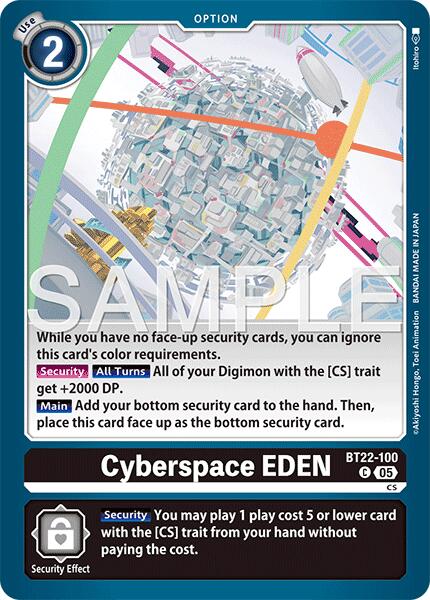 Cyberspace EDEN [BT22-100] [Cyber Eden] | Shuffle n Cut Hobbies & Games