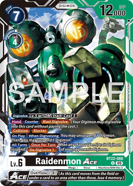 Raidenmon ACE [BT22-066] [Cyber Eden] | Shuffle n Cut Hobbies & Games
