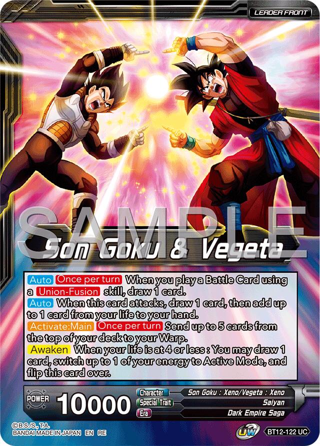 Son Goku & Vegeta // Gogeta, Fateful Fusion (Reprint) (BT12-122) [Premium Anniversary Box 2025] | Shuffle n Cut Hobbies & Games