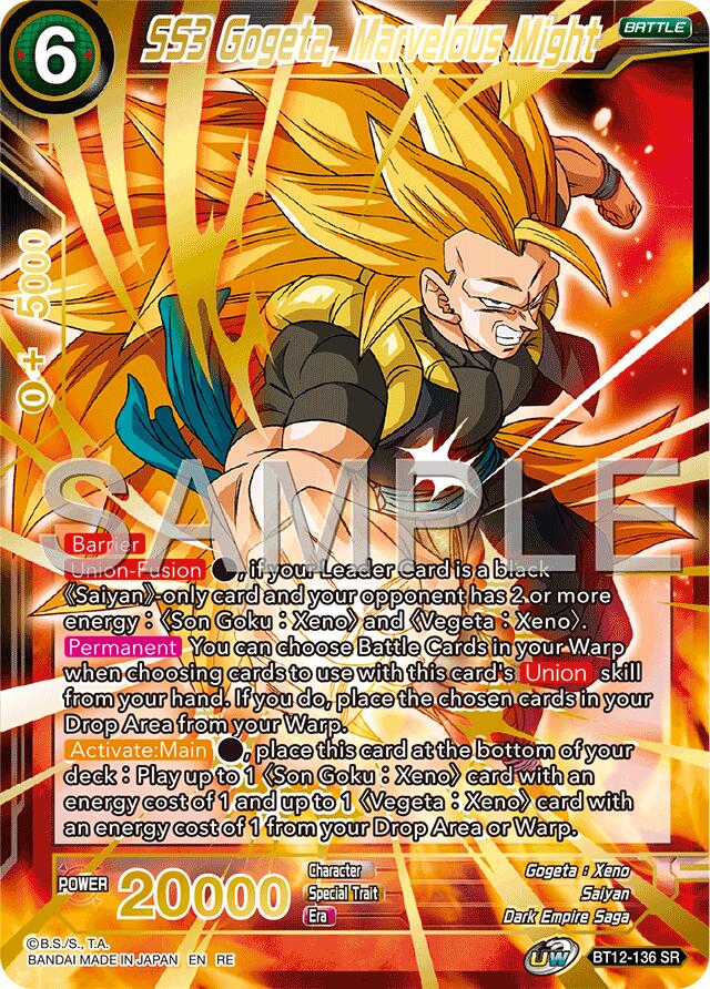 SS3 Gogeta, Marvelous Might (Reprint) (BT12-136) [Premium Anniversary Box 2025] | Shuffle n Cut Hobbies & Games