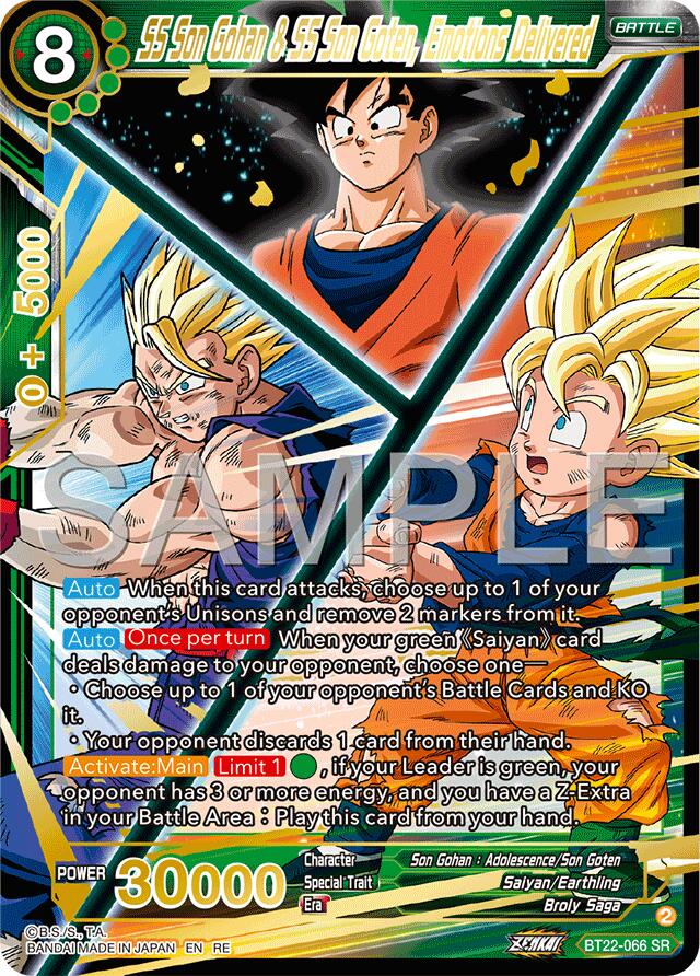 SS Son Gohan & SS Son Goten, Emotions Delivered (Reprint) (BT22-066) [Premium Anniversary Box 2025] | Shuffle n Cut Hobbies & Games