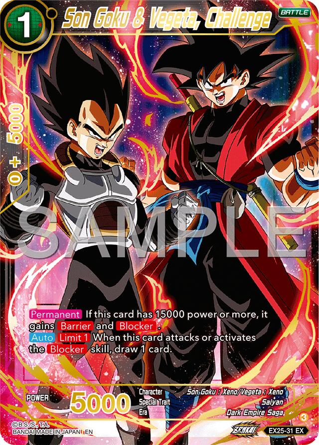 Son Goku & Vegeta, Challenge (EX25-31) [Premium Anniversary Box 2025] | Shuffle n Cut Hobbies & Games
