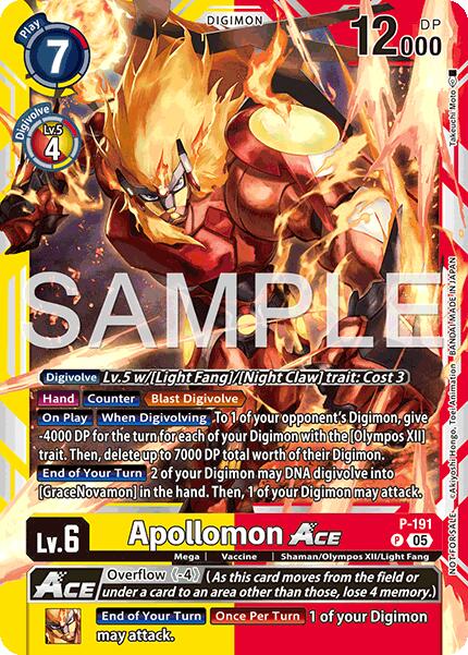 Apollomon ACE [P-191] (Store Tournament 2025 Vol.3 Participation Pack) [Promotional Cards]