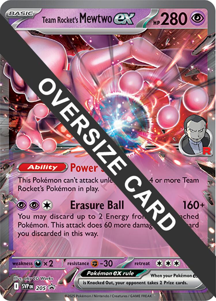 Team Rocket's Mewtwo ex (205) (Jumbo Card) [Scarlet & Violet: Black Star Promos] | Shuffle n Cut Hobbies & Games