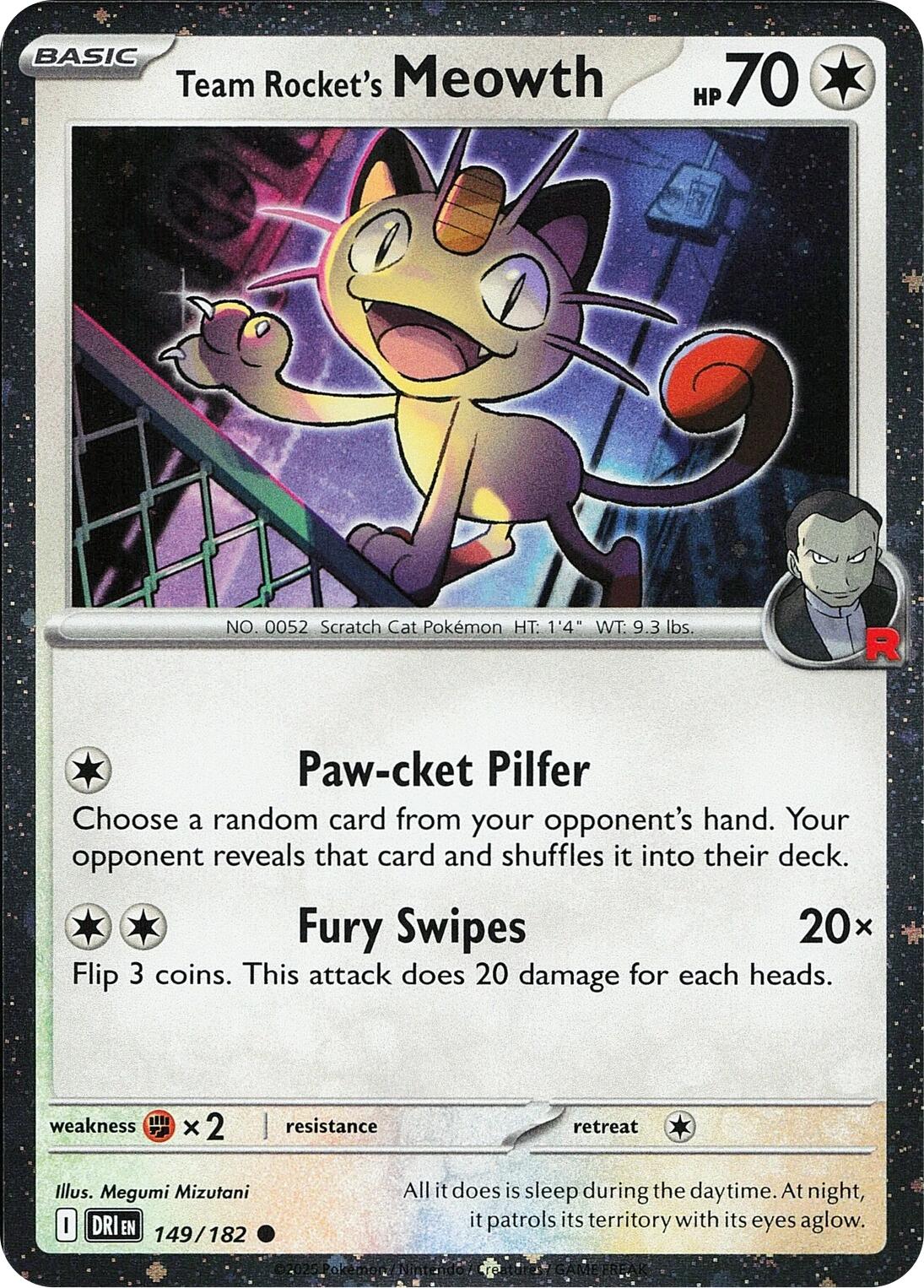 Team Rocket's Meowth (149/182) (Cosmos Holo) [Miscellaneous Cards] | Shuffle n Cut Hobbies & Games