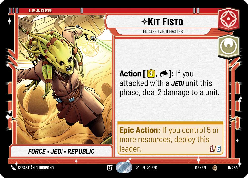 Kit Fisto - Focused Jedi Master (011/264) (011/264) [Legends of the Force] | Shuffle n Cut Hobbies & Games