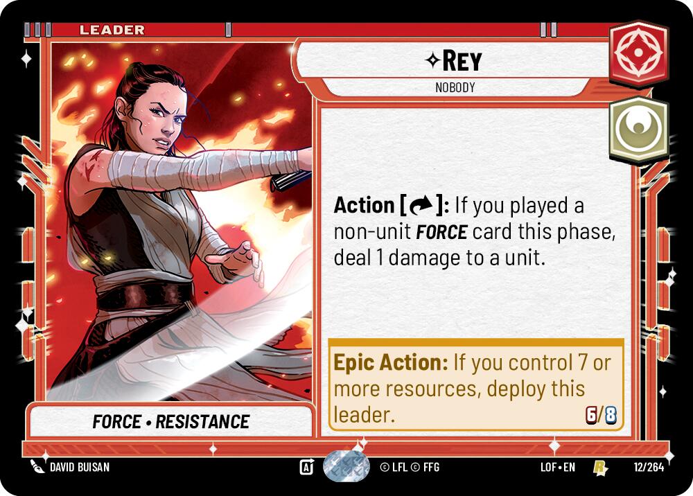 Rey (012/264) - Nobody (012/264) [Legends of the Force] | Shuffle n Cut Hobbies & Games