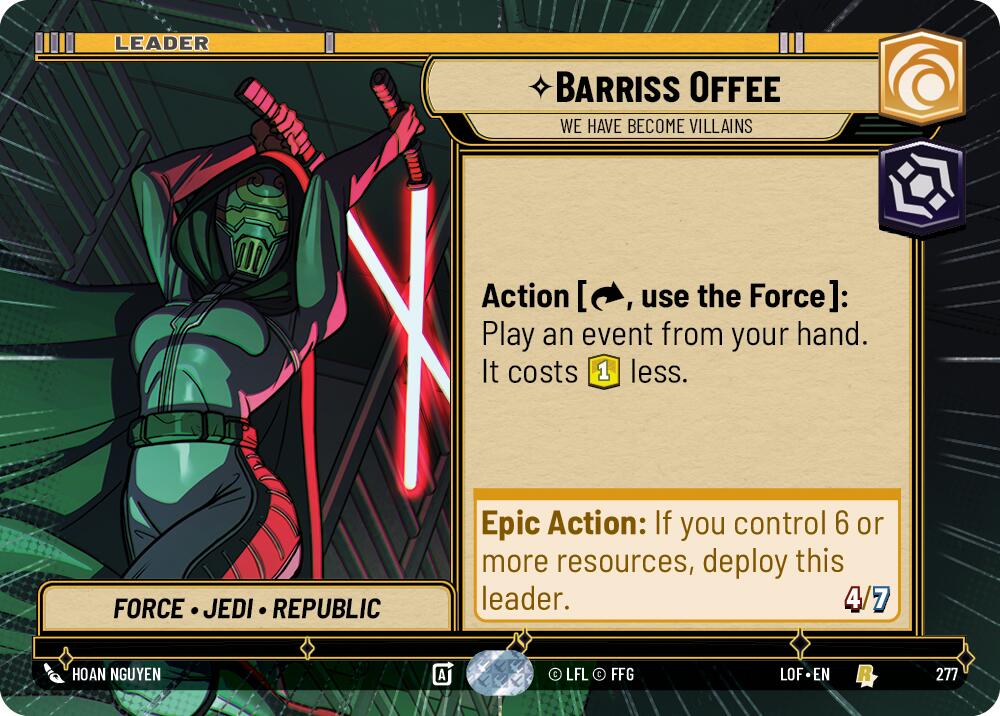 Barriss Offee - We Have Become Villains (277) (Hyperspace) (275) [Legends of the Force] | Shuffle n Cut Hobbies & Games