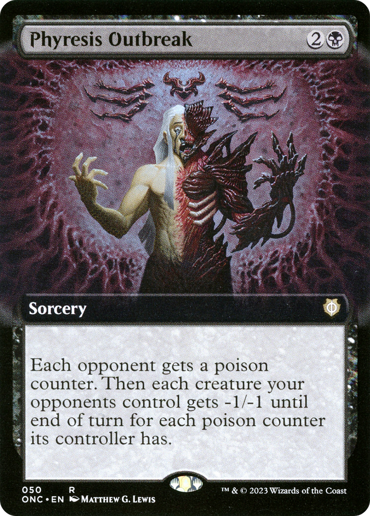 Phyresis Outbreak (Extended Art) [Phyrexia: All Will Be One Commander] | Shuffle n Cut Hobbies & Games