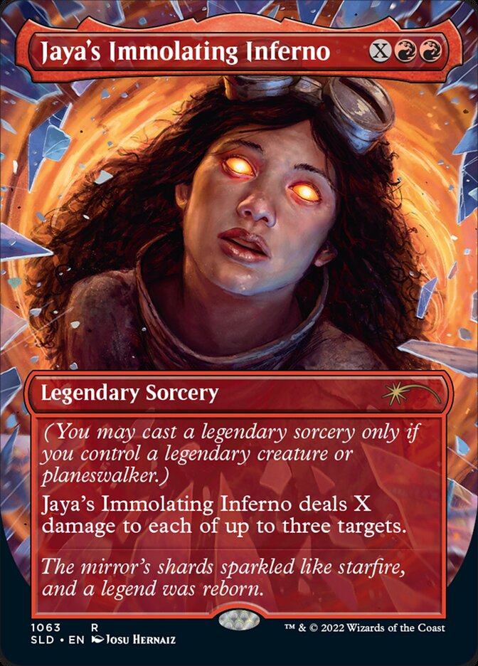 Jaya's Immolating Inferno (Borderless) [Secret Lair Drop Series] | Shuffle n Cut Hobbies & Games