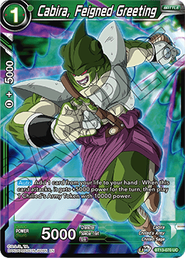 Cabira, Feigned Greeting (Uncommon) (BT13-070) [Supreme Rivalry] | Shuffle n Cut Hobbies & Games