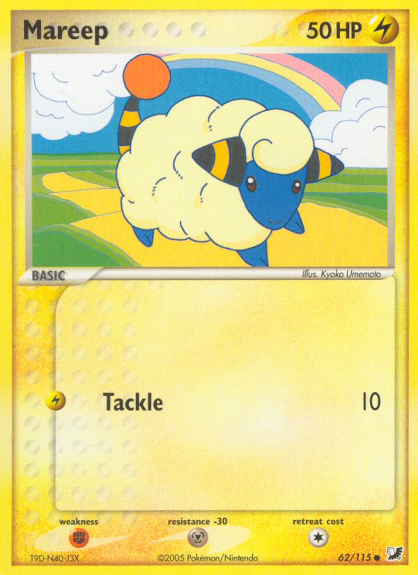 Mareep (62/115) [EX: Unseen Forces] | Shuffle n Cut Hobbies & Games