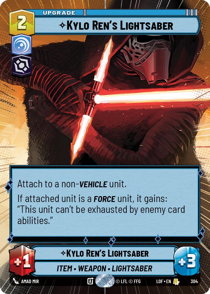 Kylo Ren's Lightsaber (304) (Hyperspace) (304) [Legends of the Force] | Shuffle n Cut Hobbies & Games