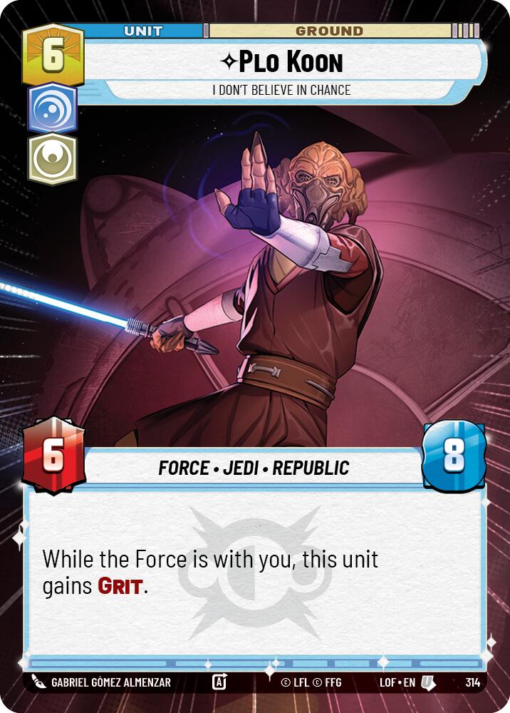 Plo Koon - I Don't Believe in Chance (314) (Hyperspace) (314) [Legends of the Force] | Shuffle n Cut Hobbies & Games