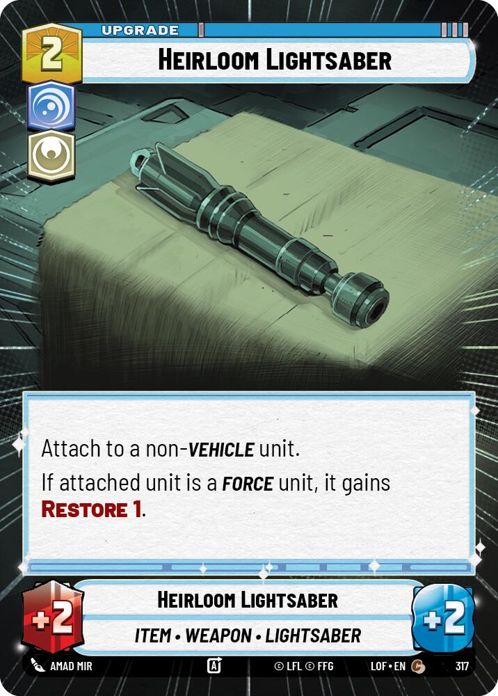 Heirloom Lightsaber (317) (Hyperspace) (317) [Legends of the Force] | Shuffle n Cut Hobbies & Games