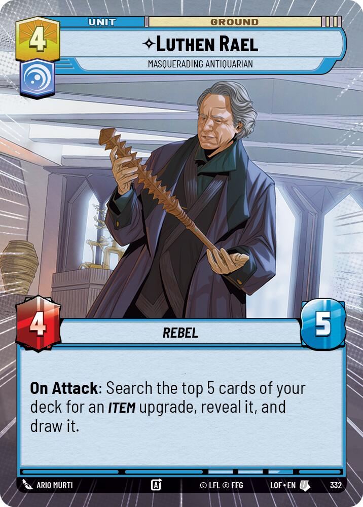 Luthen Rael - Masquerading Antiquarian (332) (Hyperspace) (332) [Legends of the Force] | Shuffle n Cut Hobbies & Games