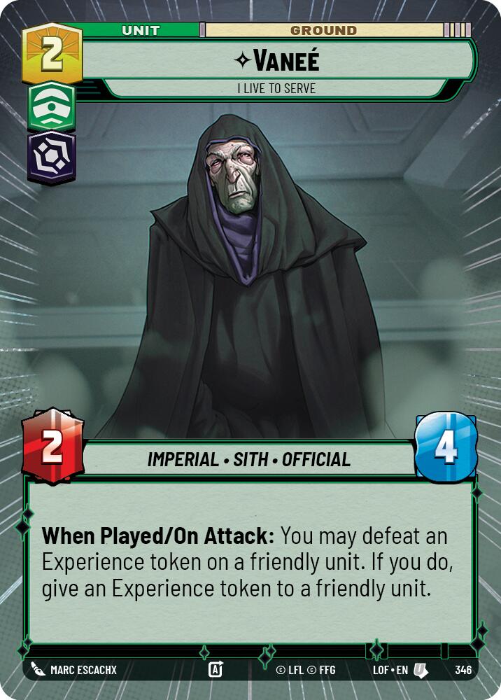 Vanee - I Live to Serve (346) (Hyperspace) (346) [Legends of the Force] | Shuffle n Cut Hobbies & Games