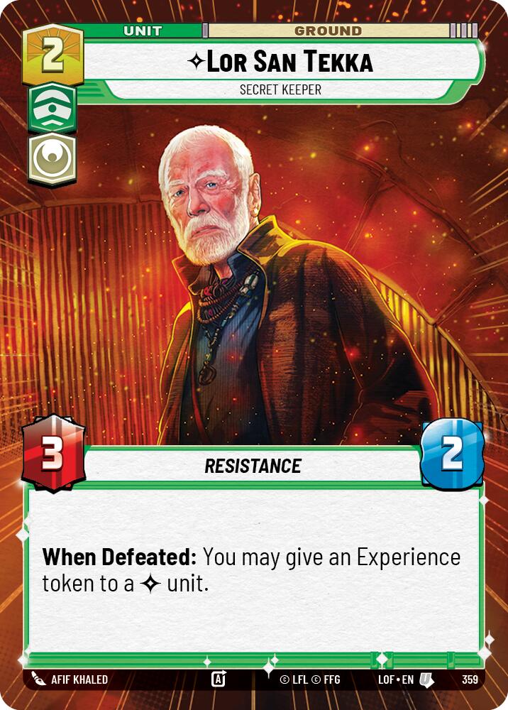 Lor San Tekka - Secret Keeper (359) (Hyperspace) (359) [Legends of the Force] | Shuffle n Cut Hobbies & Games