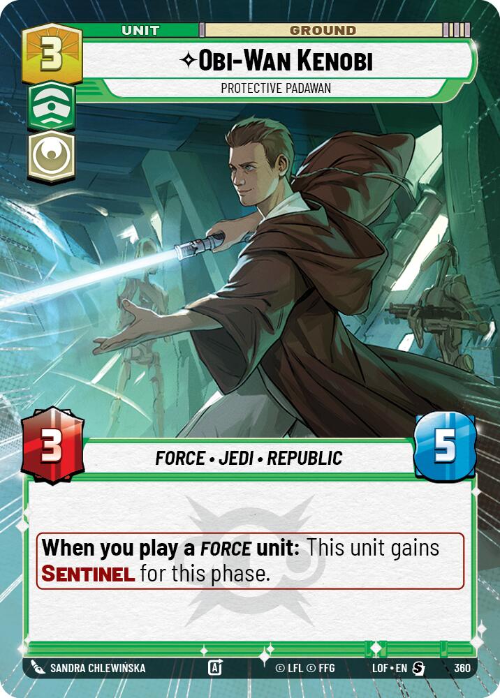 Obi-Wan Kenobi - Protective Padawan (360) (Hyperspace) (360) [Legends of the Force] | Shuffle n Cut Hobbies & Games