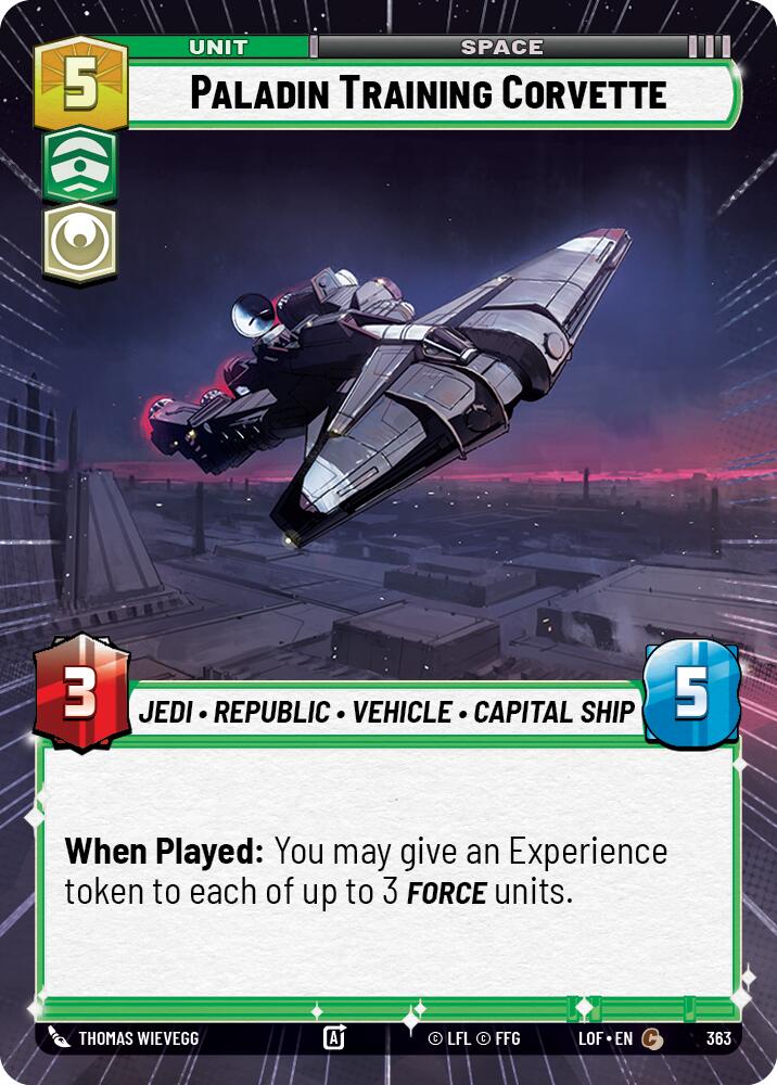 Paladin Training Corvette (363) (Hyperspace) (363) [Legends of the Force] | Shuffle n Cut Hobbies & Games