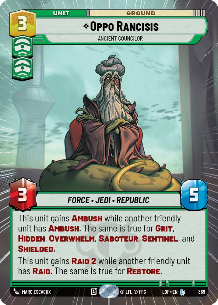 Oppo Rancisis - Ancient Councilor (369) (Hyperspace) (369) [Legends of the Force] | Shuffle n Cut Hobbies & Games